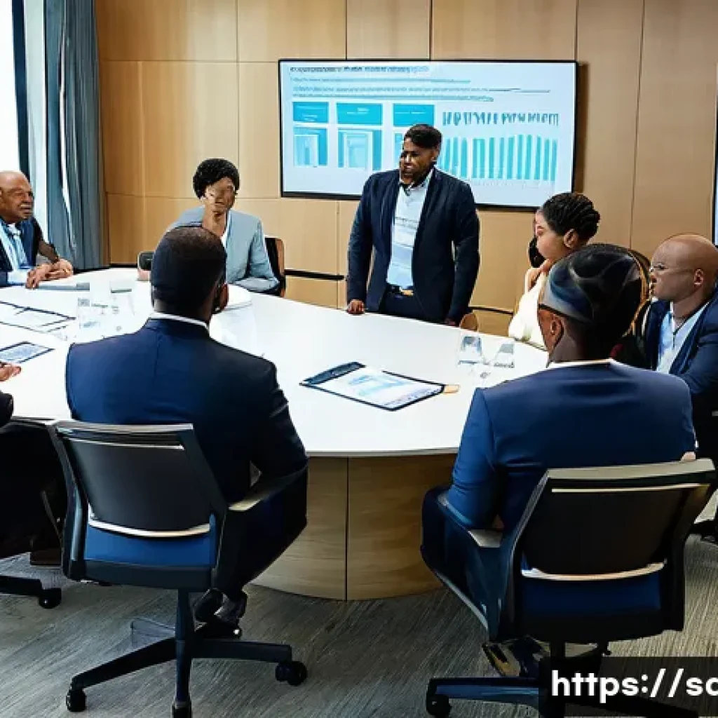 지속가능발전 업무 중 발생하는 문제 해결 - A diverse group of stakeholders—including business professionals, government officials, community me...