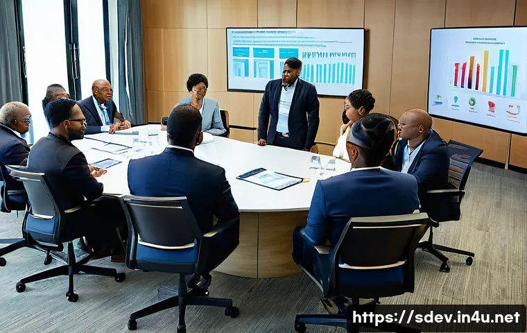 지속가능발전 업무 중 발생하는 문제 해결 - A diverse group of stakeholders—including business professionals, government officials, community me...